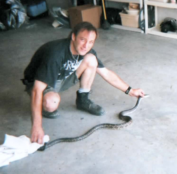 Snake in garage